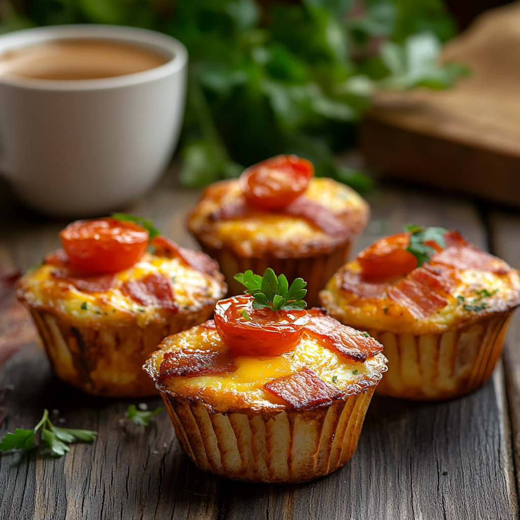 Recept på de bästa äggmuffinsen med bacon